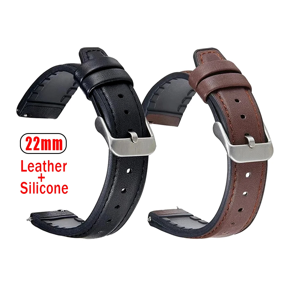22Mm Leather Silico… - image