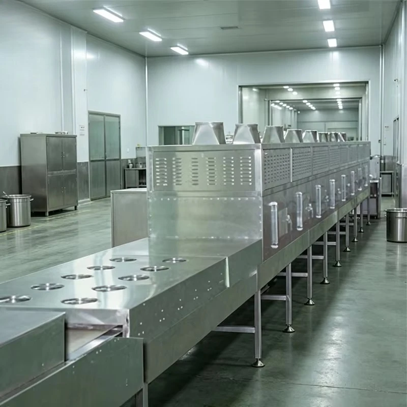 Customized Automatic Dry Leaf Mango Chilli Tunnel Microwave Dryer Commercial Meat Vegetable Food Fruit Sterilization Machine