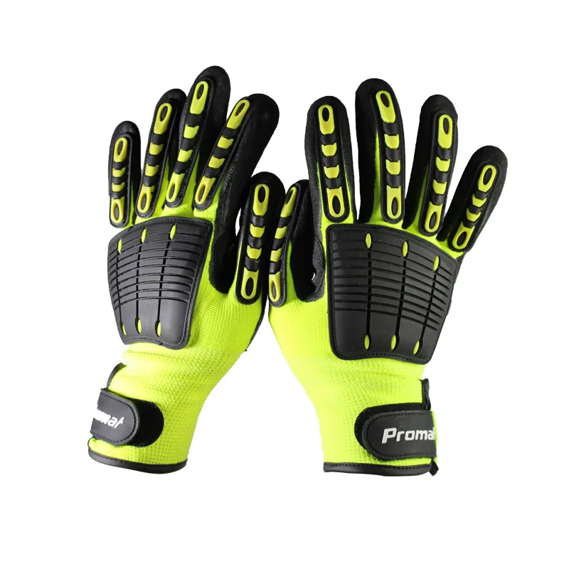 Cut Resistant Anti Vibration Safety Work Glove with TPR Mechanics Industry Working Gloves ANSI Cut Level A6.