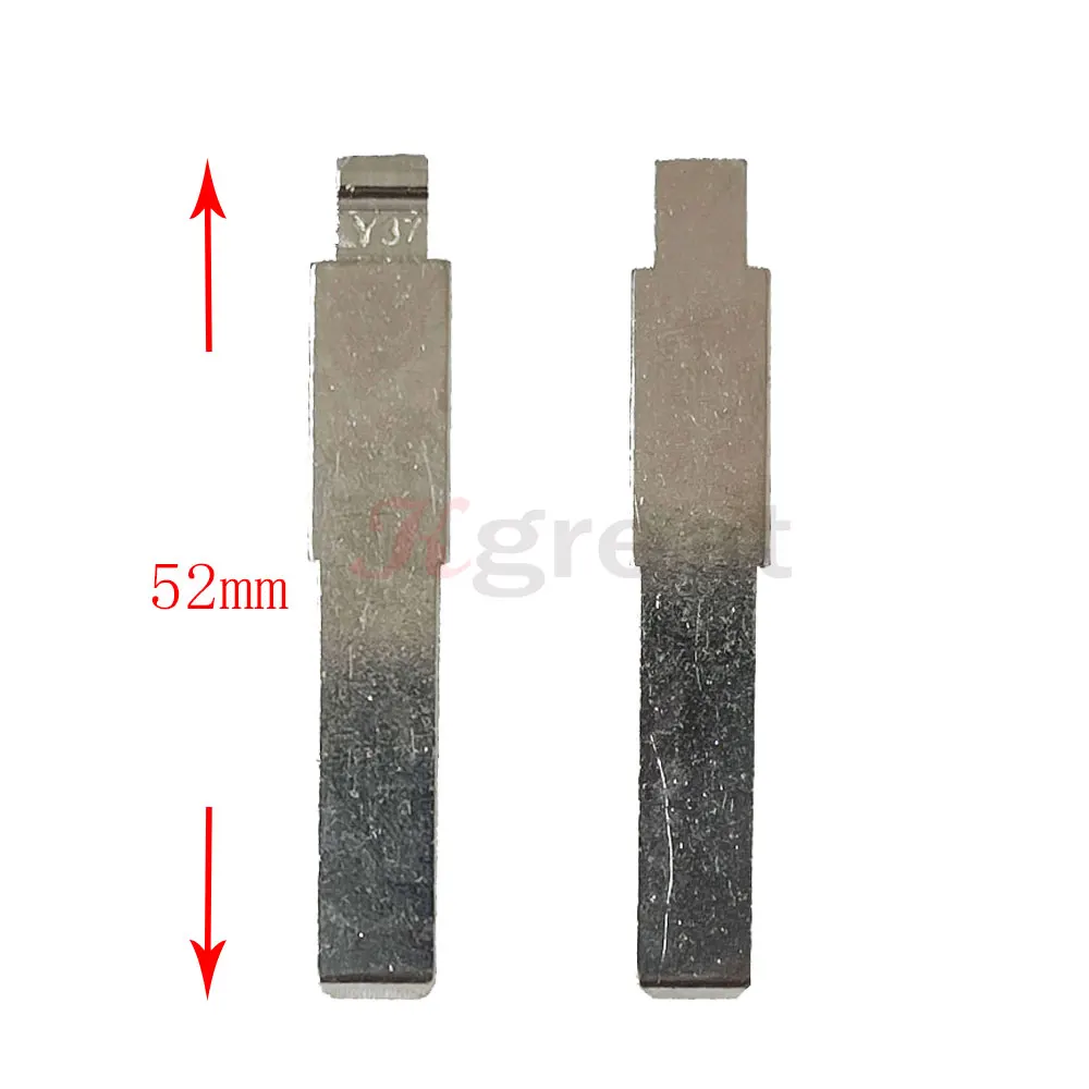 10Pcs Y37# SIP22 52mm Metal Key Blank Uncut Replacement Remotes Flip Key Blade for Fiat Iveco Alfa Romeo Citroen Car Key Blanks