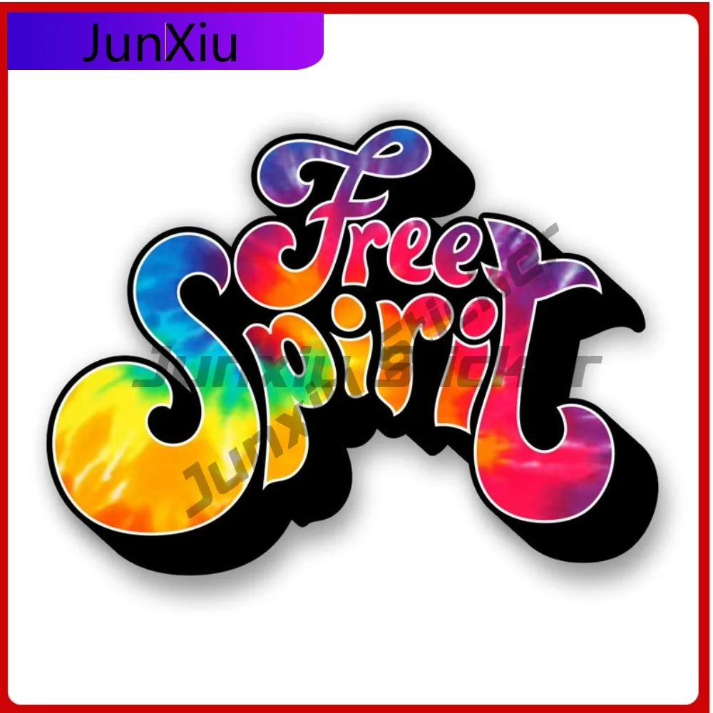 

Free Spirit Rainbow Sticker Cover Scratches Decorative Car Truck Laptop Hydro Flask Bottle Suv Windows Windshield Luggag
