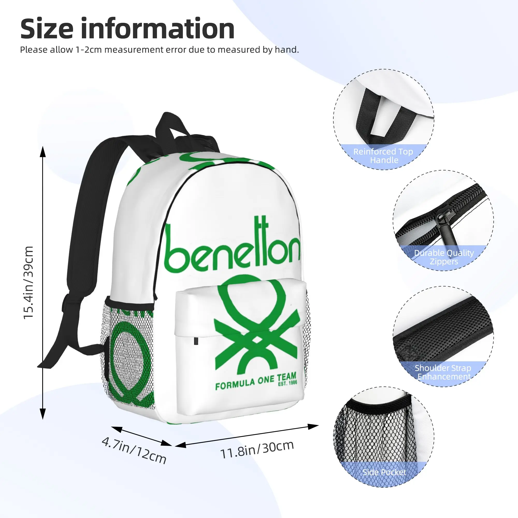 B-Benetton-S Backpack Hot Sale Daypack Large Capacity Boys Girls BookBag Shoulder Bags for Men Women School Bag