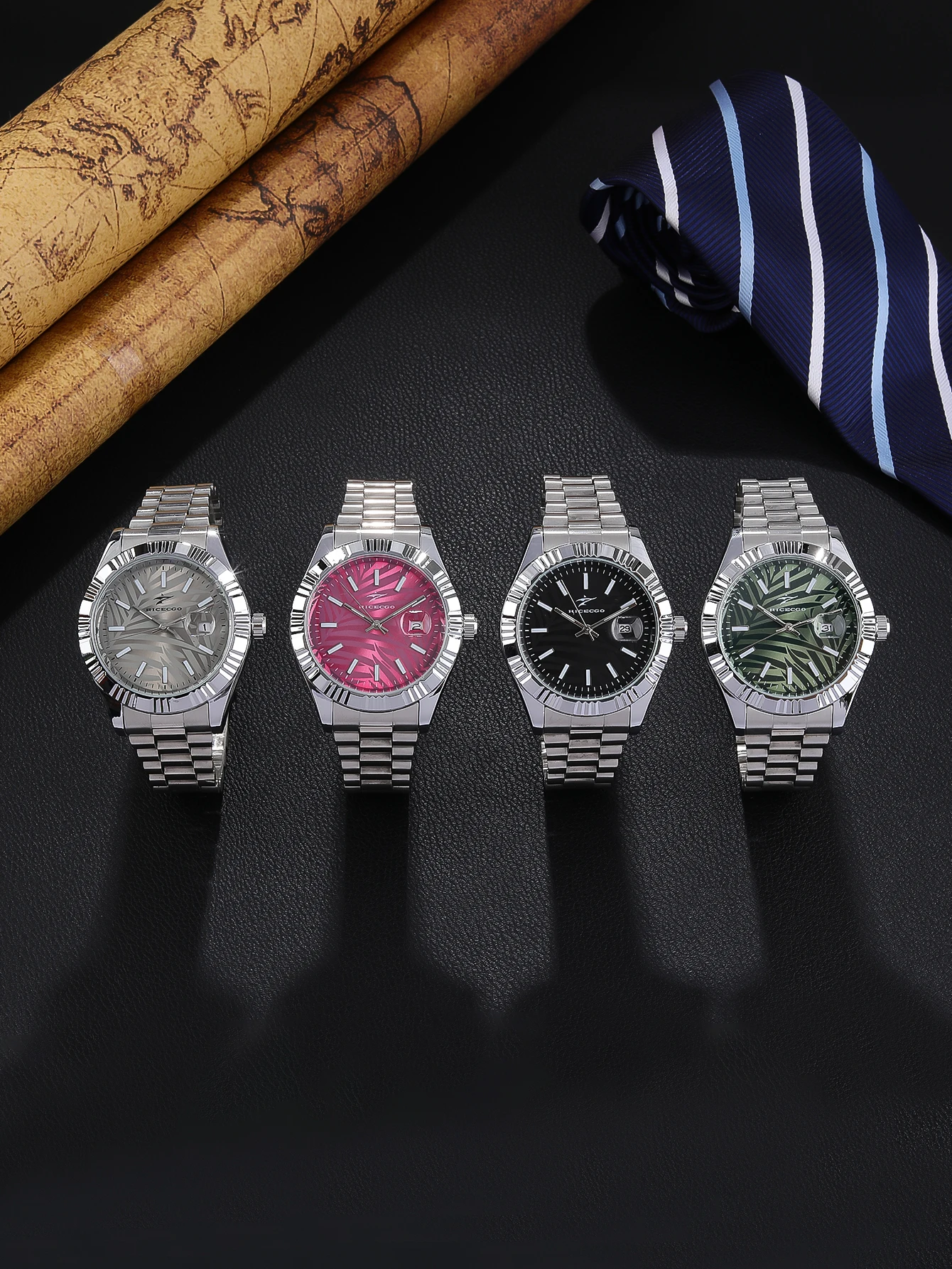 Stylish and Simple Business High-End Men's Quartz Watch, with a Fashionable Stainless Steel Strap, Perfect as a Father's Day and Student Gift
