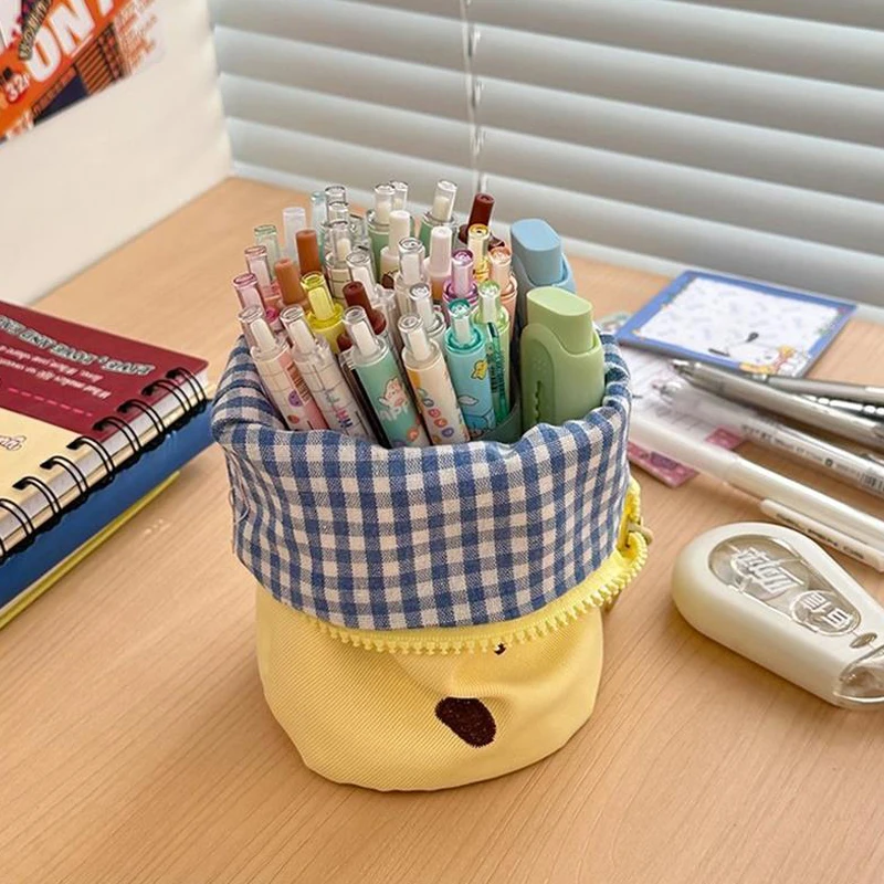 Kotak Pensil Kue Lucu Lucu Tempat Pena Lipat Tas Kosmetik Anak Perempuan Tas Penyimpanan Portabel Kapasitas Besar Hadiah Alat Tulis Siswa