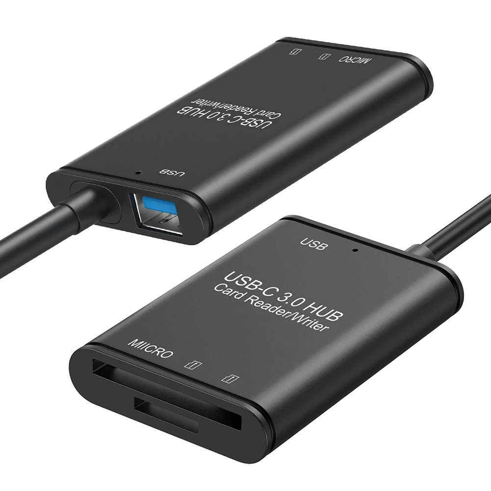 Устройство чтения карт памяти 2 в 1, адаптер USB Type 3.1 C к USB 3.0 OTG, защитные детали для бытового компьютера для ПК, мобильного телефона