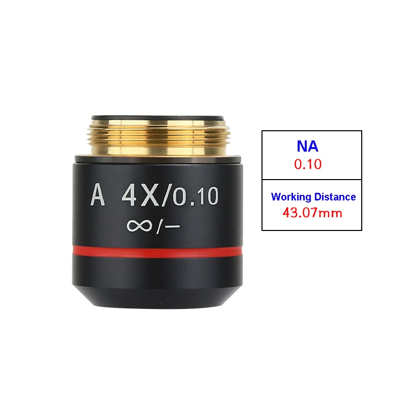 4X 10X 20X 40X 60X 100X Optical Biological Microscope Achromatic Infinity Objective Lens Infinity System for Olympus Microscope