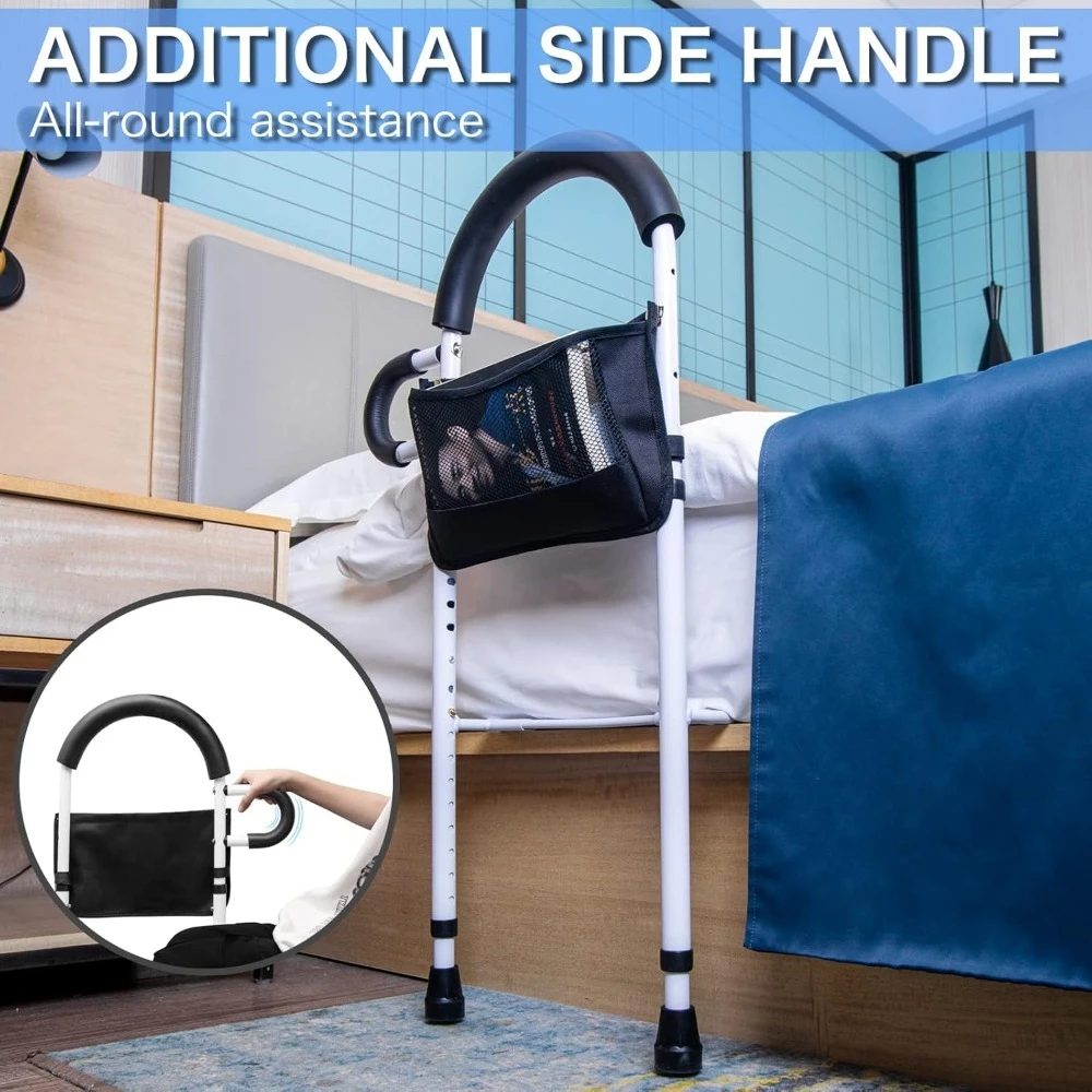 

Регулируемые прикроватные поручни для патио-кроватей для пожилых людей, портативные опорные поручни-опоры для кровати, портативные прикроватные перила для безопасности пожилых людей