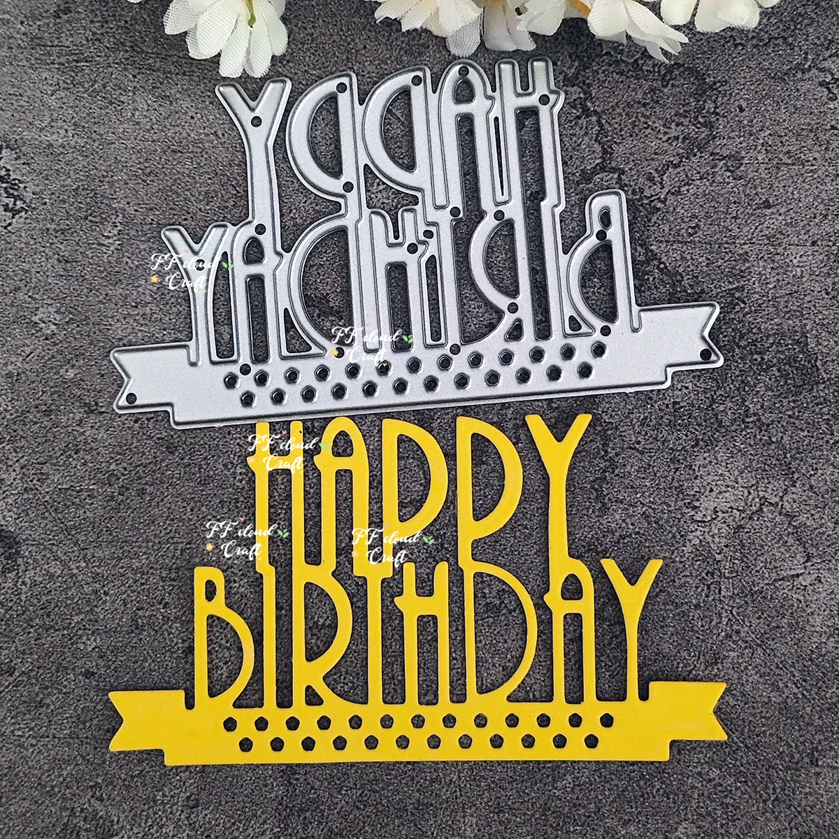 Happy Birthday troqueles de metal para manualidades Troqueles Scrapbooking embossed photo album decoration 2024 new dies