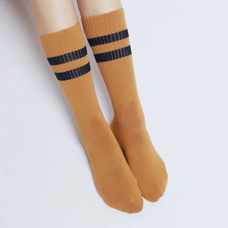 Breathable Pilates Socks Women Mid-tube Anti-Slip Yoga Socks Quick-Dry Cotton Ladies Ballet Dance Elasticity Fitness Socks