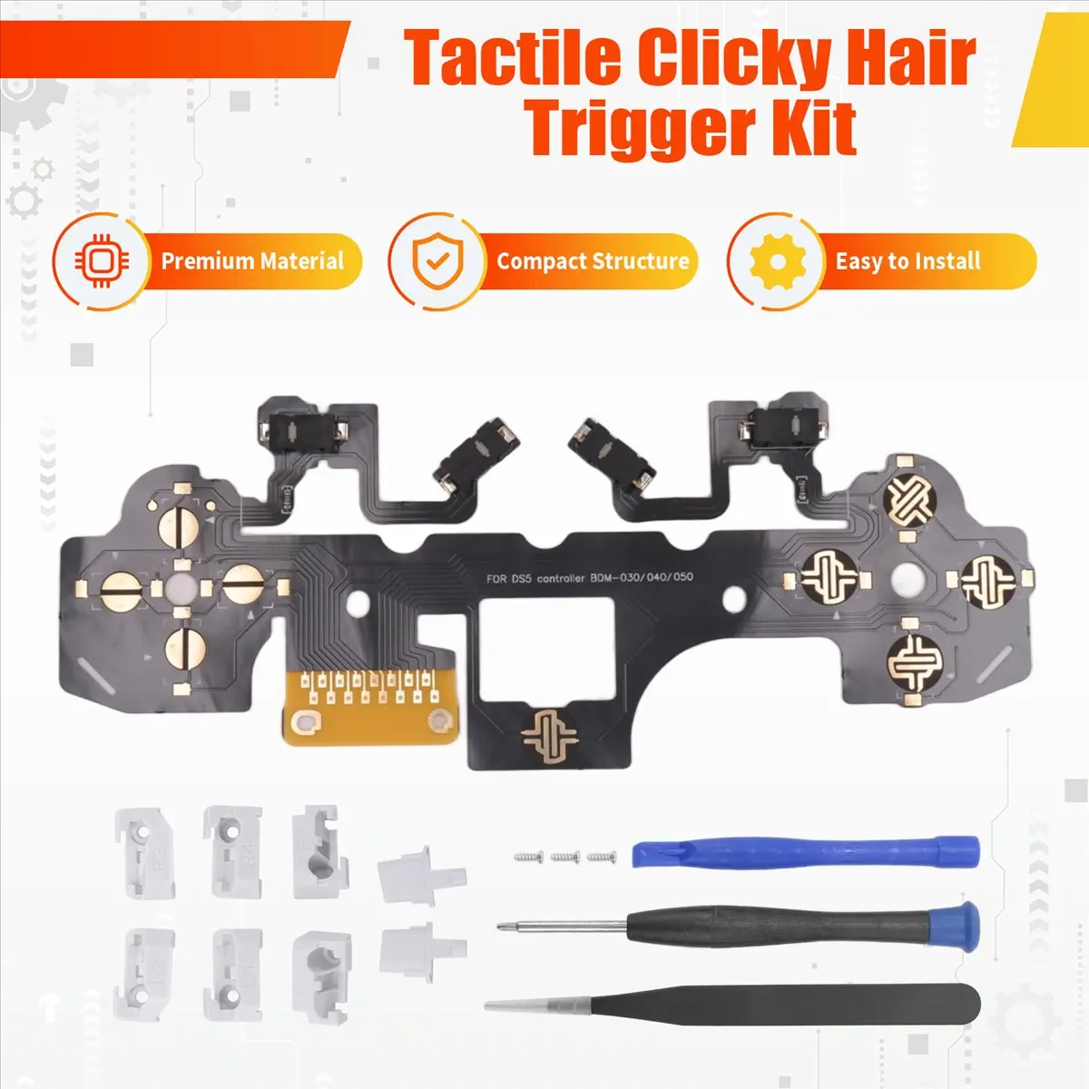 Promotion Ergonomic Micro-Switch Tactile Clicky Hair Trigger Kit for Controller BDM-030/040/050 Shoulder Button Mouse Click B