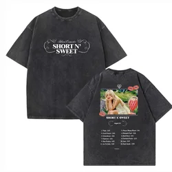 Sabrina Carpenter Short N' Sweet Shirts Harajuku Vintage O-Neck Short Sleeve Cotton Man Woman T-Shirts Gift Tops