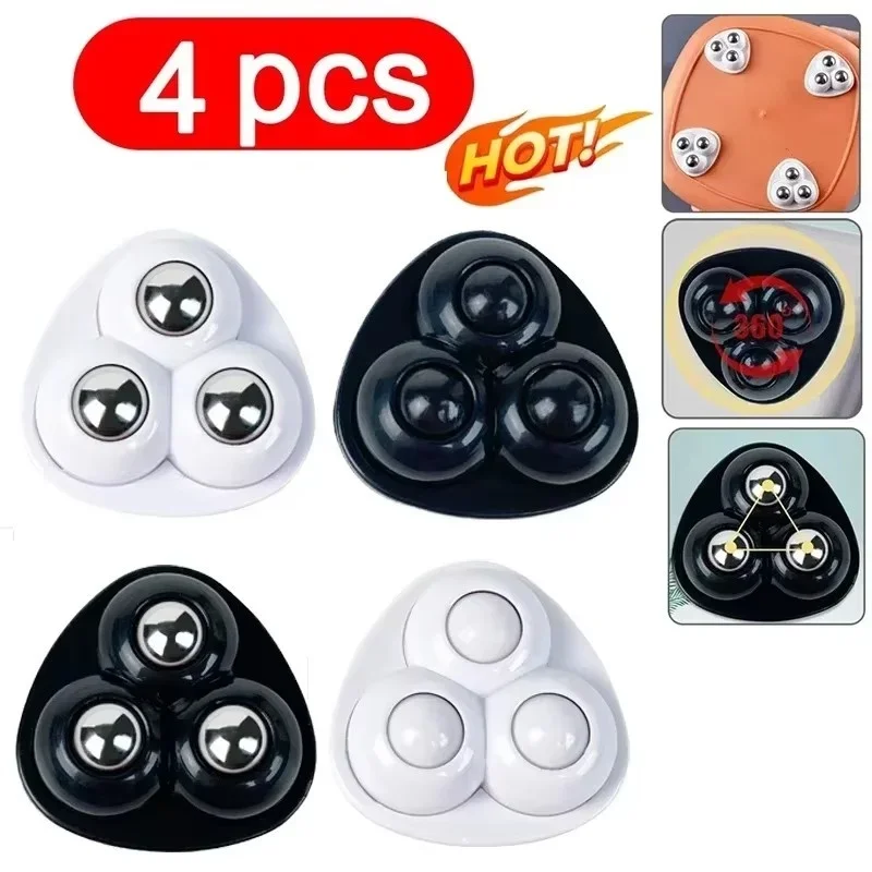 

4pcs Self Adhesive Swivel Caster Wheels 360 Degree Rotation Swivel Castors Mini Wheels for Moving Furniture Caster Pulley