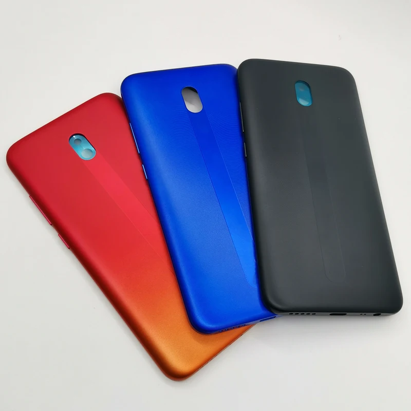 Xiaomi Redmi 8a 8a用の交換用リアカバー,バッテリーカバー,ステッカー付き