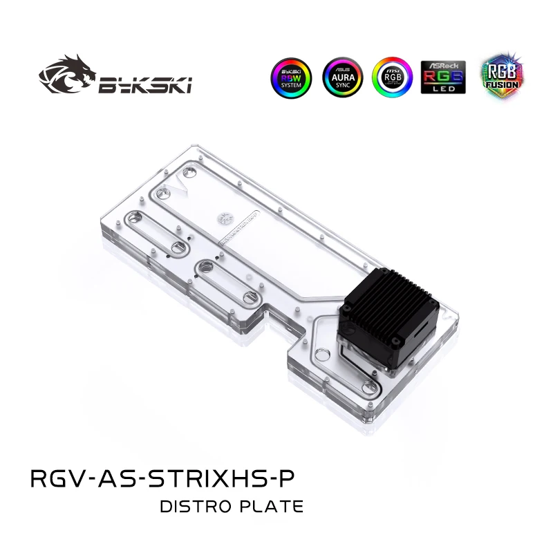 Bykski – plaque de dérivation pour boîtier ASUS ROG Strix GX601, pompe de réservoir en acrylique rvb pour refroidissement à eau 12V/5V, synchronisation rvb RGV-AS-STRIXHS-P