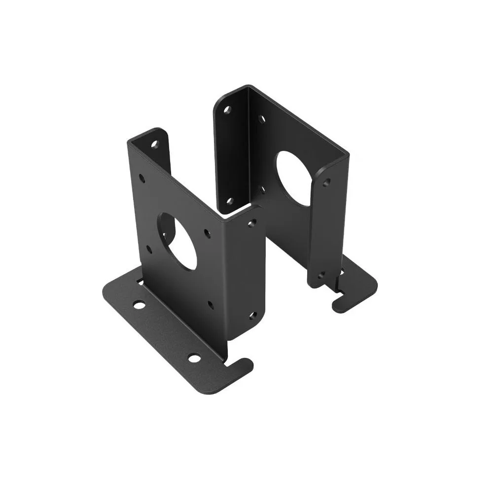 2 supports robustes en acier au carbone pour poteaux de clôture et pergola, design réglable, pour po