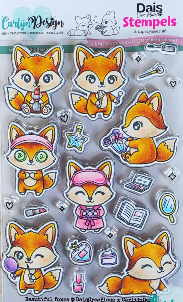 Plant Foxes Parfum Cadeau Metalen Stansmessen Clear Stempels Stencil Hot Foil voor DIY Decoreren Scrapbook Papier April 2026 Nieuw