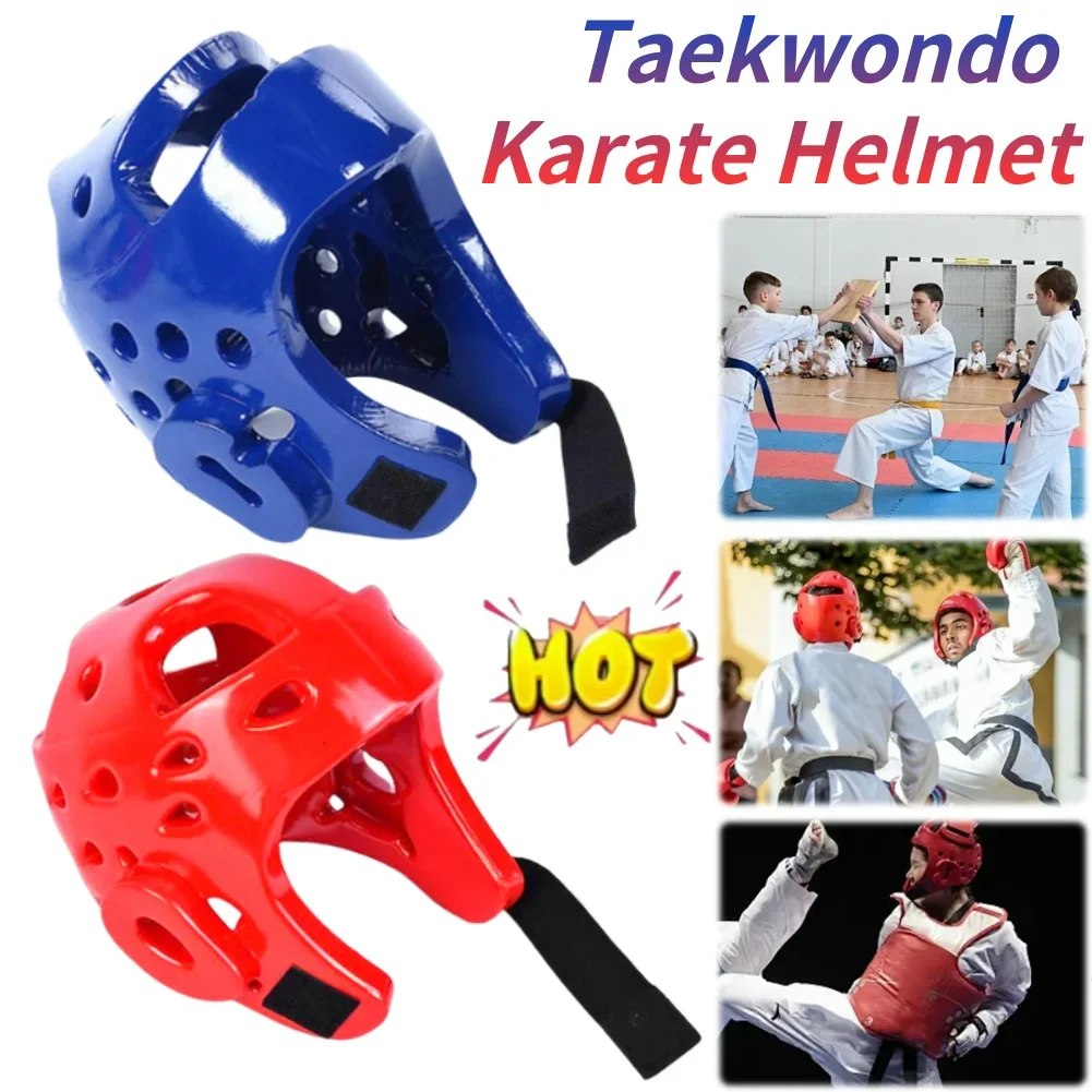 

Taekwondo Helmet Karate Helmet Head Protection Martial Arts Headgear PU Muay Thai Helmet for MMA Martial Arts
