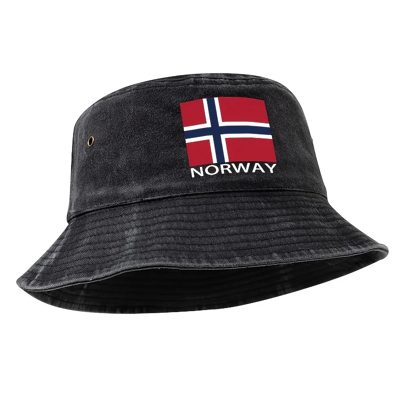 Football Event 2026 Printed Norwegian Flag Bucket Hat, a Unisex Fashionable and Versatile Printed NORWAY Bucket Hat, Lightweight 4