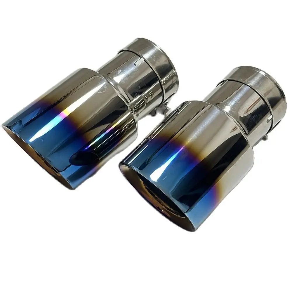 Exhaust nozzle Stainless steel plated blue large diameter 101mm 114mm open car muffler system AK tail nozzle