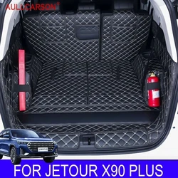 For Chery Jetour X90 PLUS 2023 2024 Trunk Mat Leather Durable Cargo Liner Boot Carpets Interior Decoration Accessories 8 Pieces