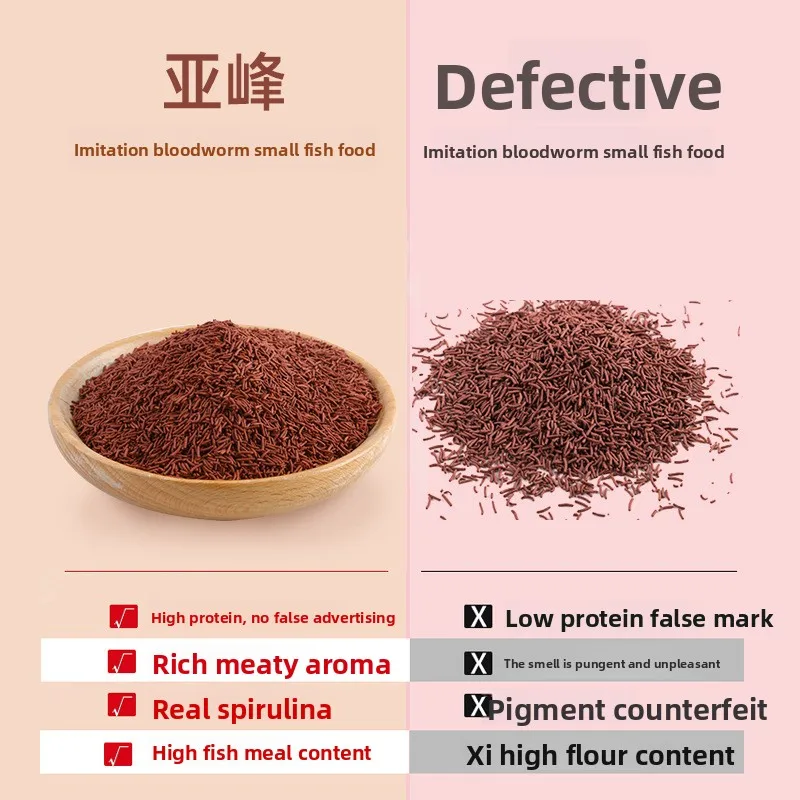 Fish Baby Bloodworm-Shaped Fish Food Pellets for Goldfish, Koi, Guppy, Betta, Blood Parrot & Tropical Fish view 4