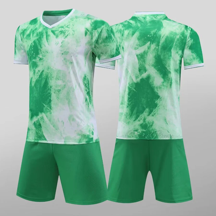 Students Football Jerseys DIY College Men Soccer Uniforms kick ball Clothes Women Futebol Sportswear Training Tracksuit Kits