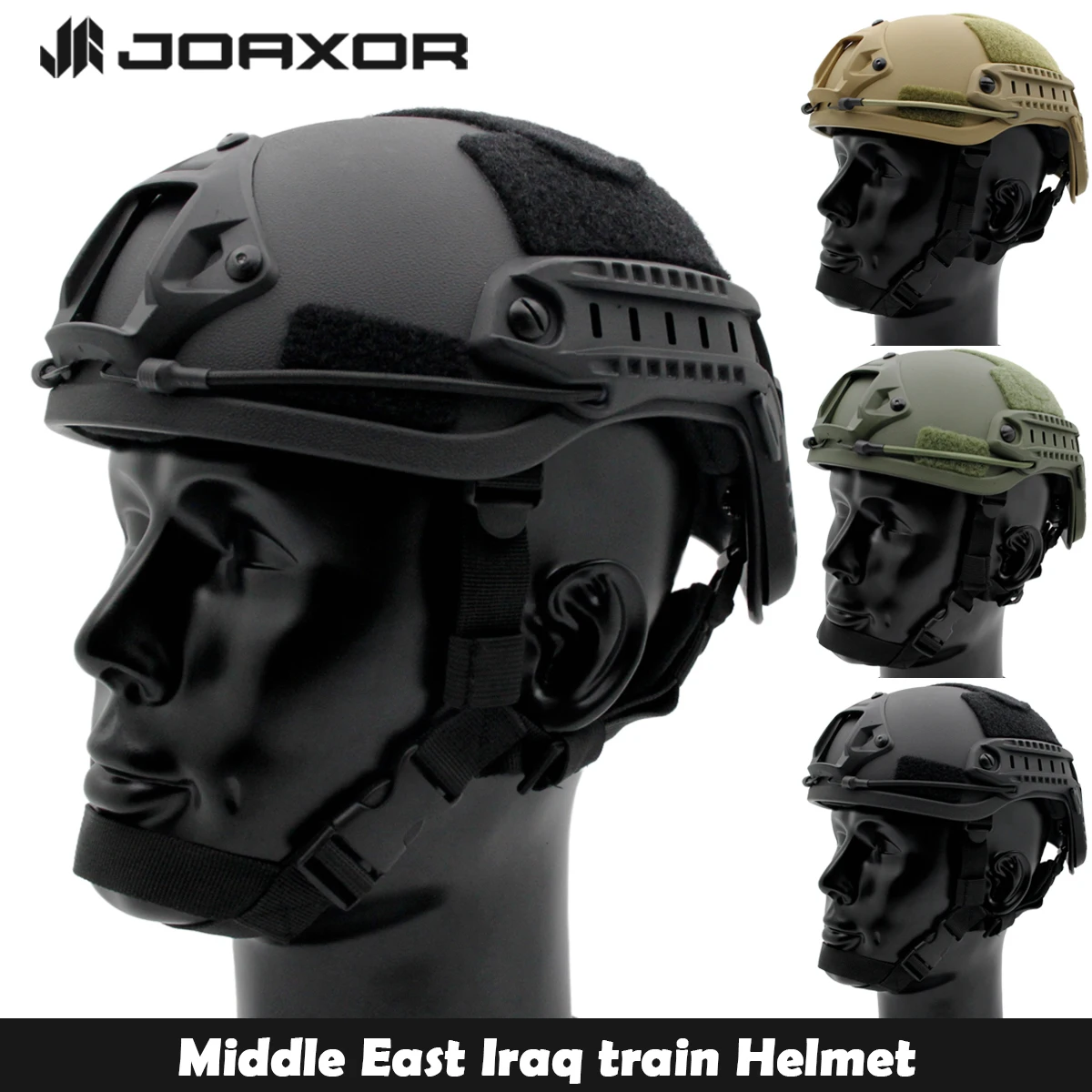 JOAXOR Iraq Middle East Training Tactical MH Airsoft Helmet Cycling Anti-collision Safety Helmet with Side Rails