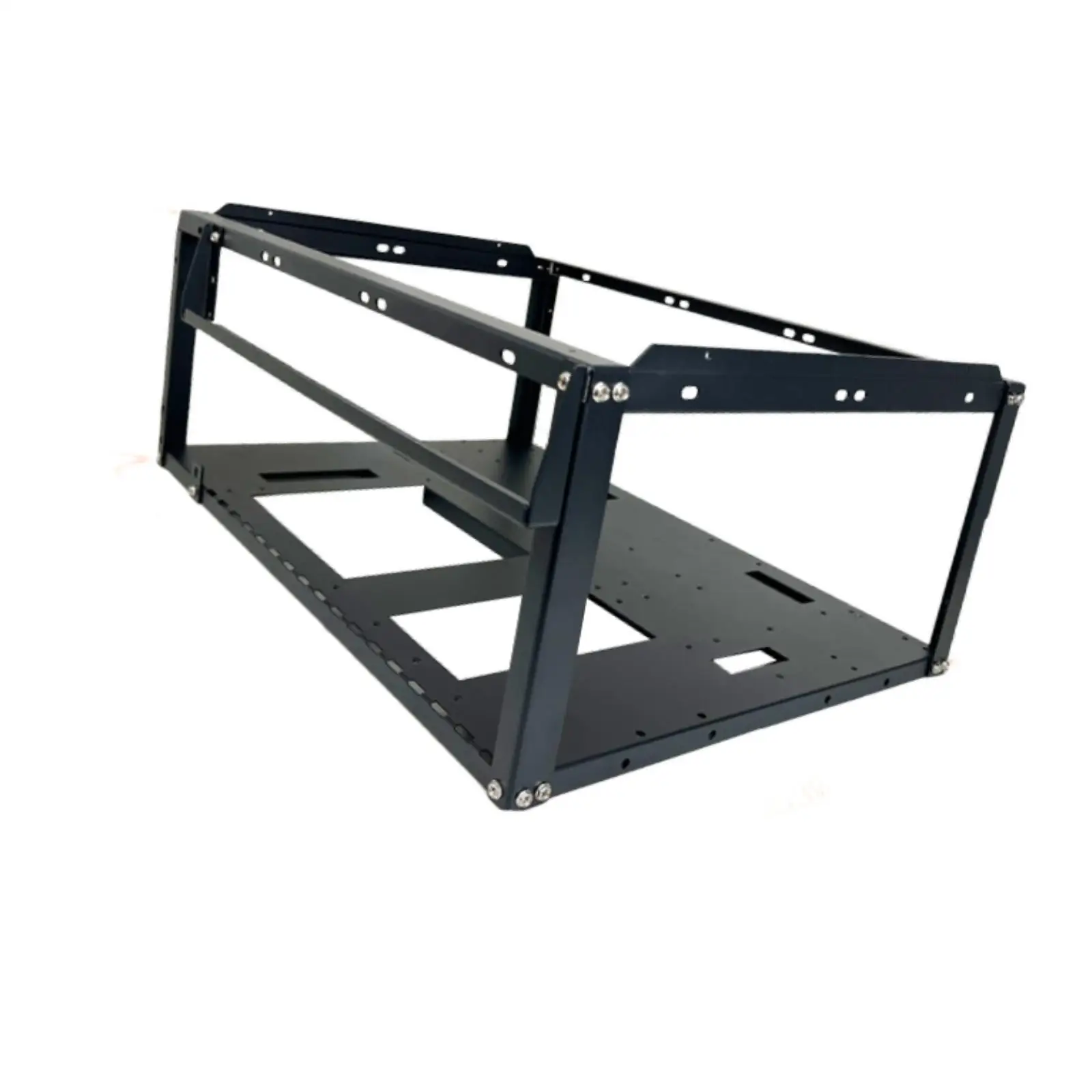 Caja de computadora abierta, caja de PC, banco de prueba fácil de montar, soporte apilable, accesorios de estante de chasis abierto, práctica resistente al desgaste