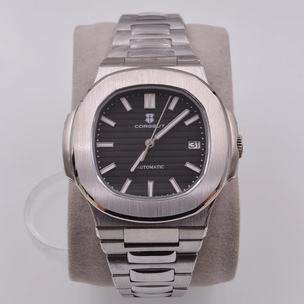 NH35  40mm Luminous Watch   Automatic Machinery Winding Movement Watch Date Indicator Sapphire Square Case