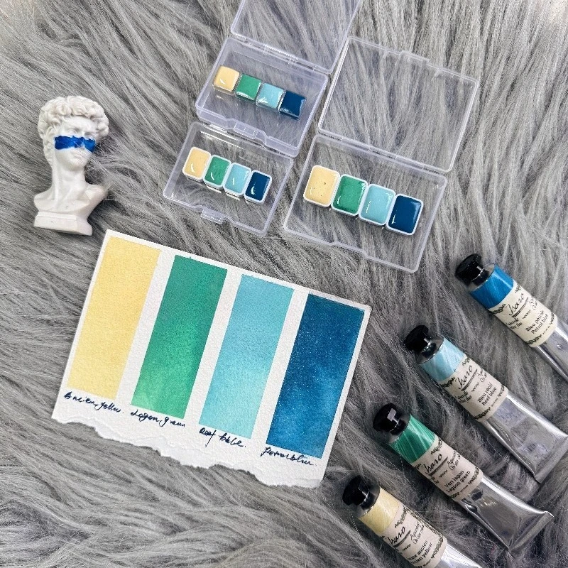 Belgium Isaro 2025 New Color Blue Dream Series Watercolor Packaging 0.5/1ML Portable Paint Box Student Art Supplies