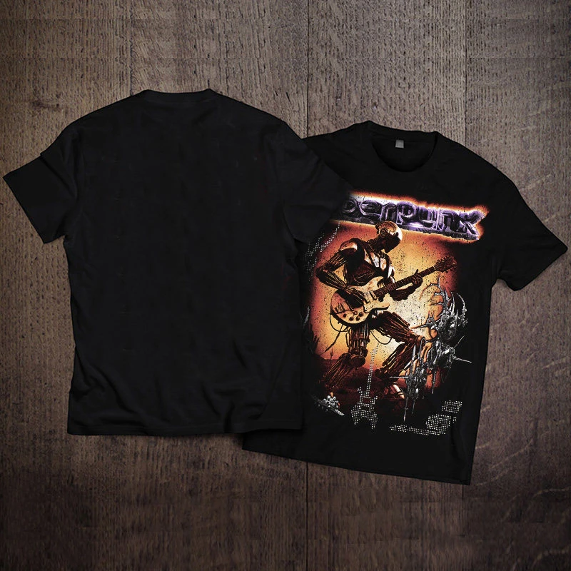 2026 Heavy Cotton Heavy Metal Rock Band Hard Core Loose High Street American Retro Decadent Lazy Short-sleeved T-shirt