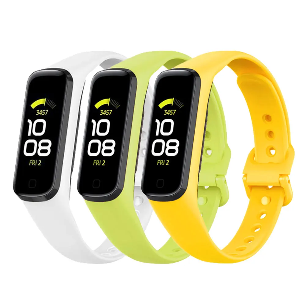 3PCS Soft Silicone Strap For Samsung Galaxy Fit 2 R220 Smart Bracelet Band Replacement Strap For Galaxy Fit 2 R220