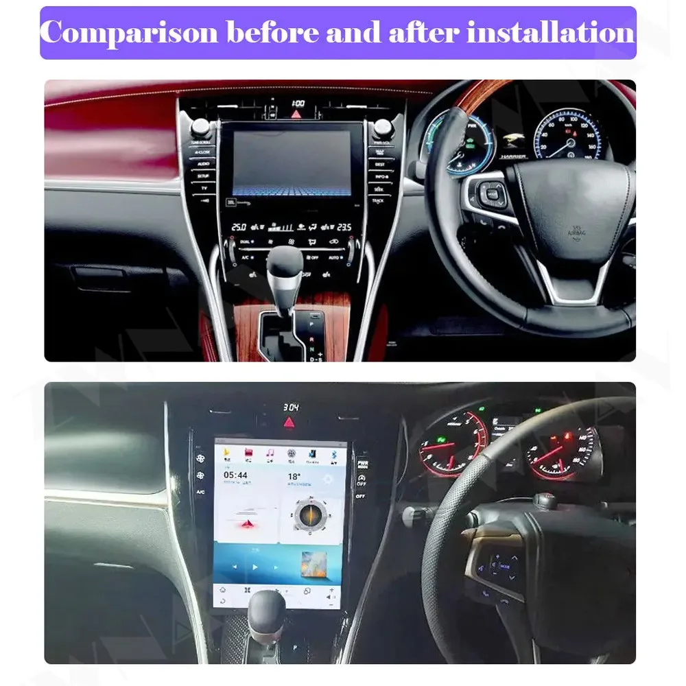 Qualcomm Tesa- Screen Android 11 Multimedia For Toyota Harrier 2013 2014 2015 2016 2017 2018 GPS Navi Radio Receiver Head Unit