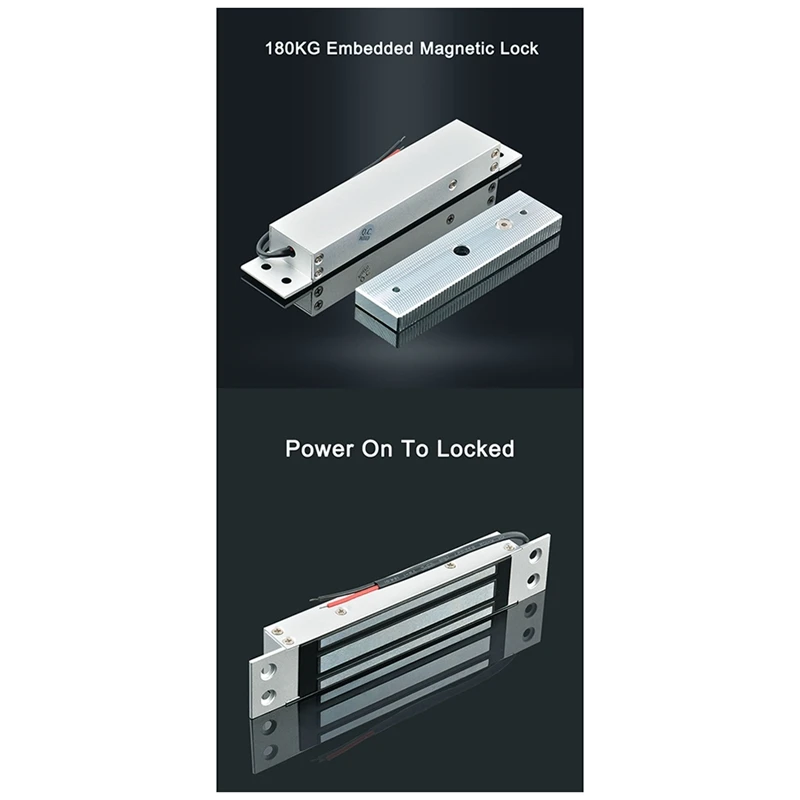 DC12V Electromagnetic Magnetic Lock 180Kg Holding Force Concealed Embedded Installation