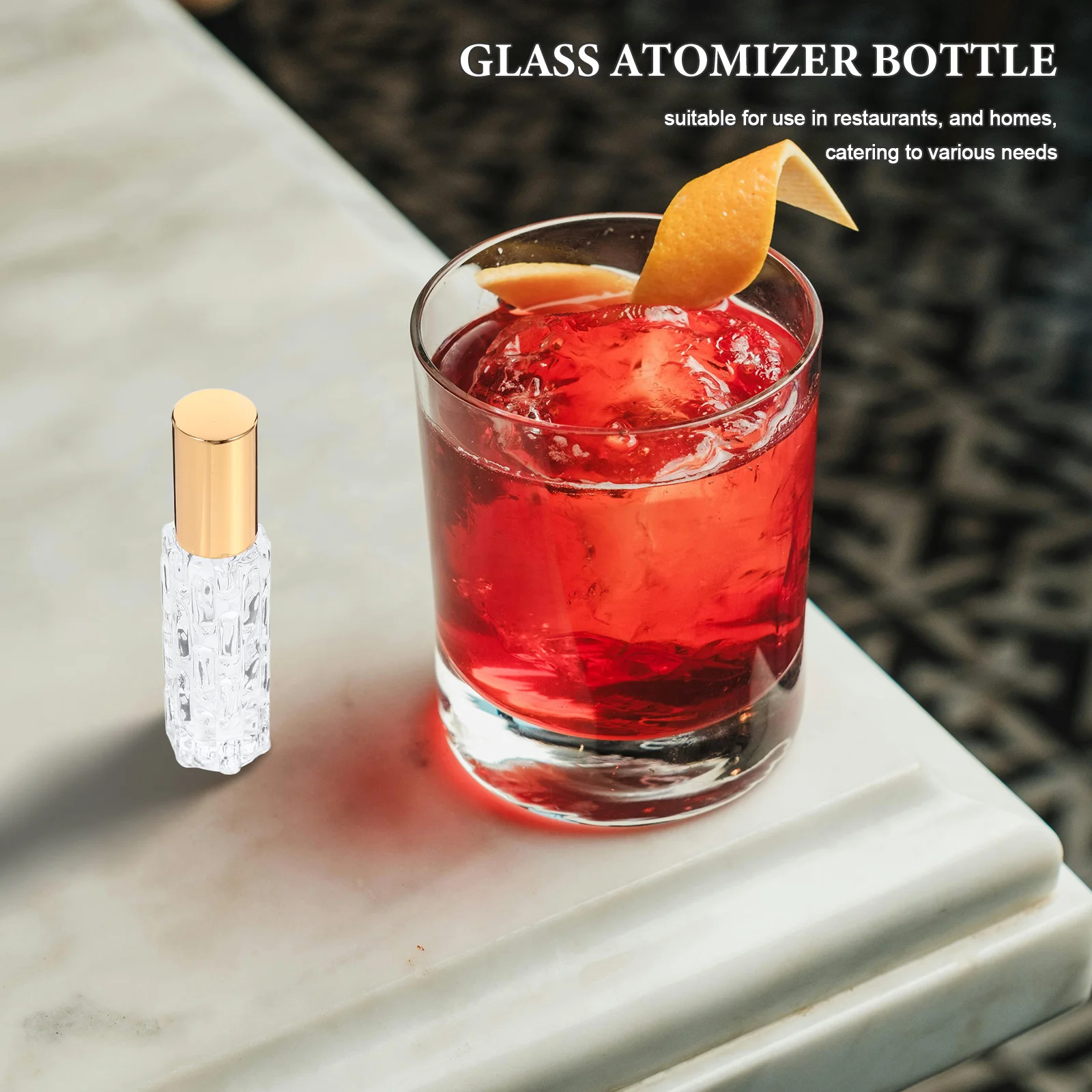 

2Pcs Glass Bitters Atomizer Spray Bottles Refillable Cocktail Bar Accessories Bartender Home Restaurant Bitter Bottle