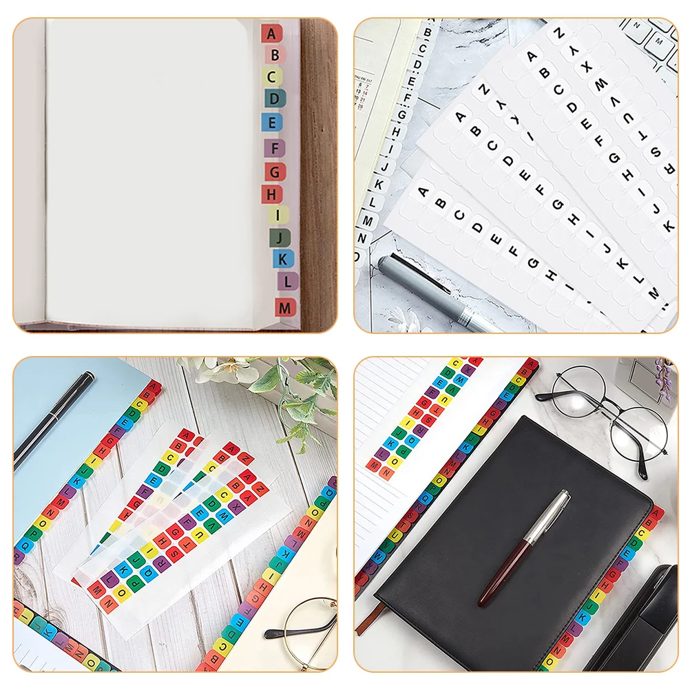 10 Sheets Index Label Alphabet Stickers Notepads Book Tags Sticky Tabs for Books The Sign Student