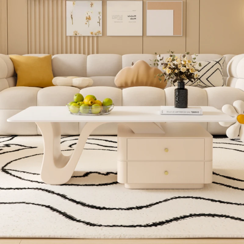 

Organizer Modern Coffee Table Luxury Drawers Design Aesthetic Storage Unique Cute Coffee Dinner Couchtisch Trendy Furniture