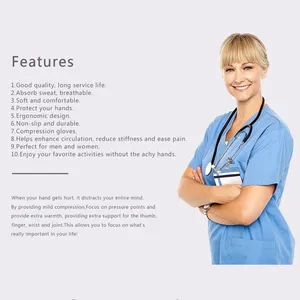 Kompressionshandschuhe für Arthritis, Baumwolle, Gelenkschmerzlinderung, Pulsunterstützung, Handgurt, Frauen, Männer, Therapie, Armband, Kompressionshandschuhe 8 Hauptverkäufe Stabilisator Hand - №5