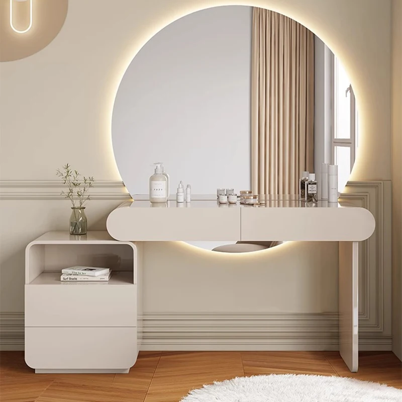 

White Lights Vanity Tables Mirror Minimalist Easy Salon Drawer Vanity Tables Seating Kawaii Penteadeira Bedroom Furniture