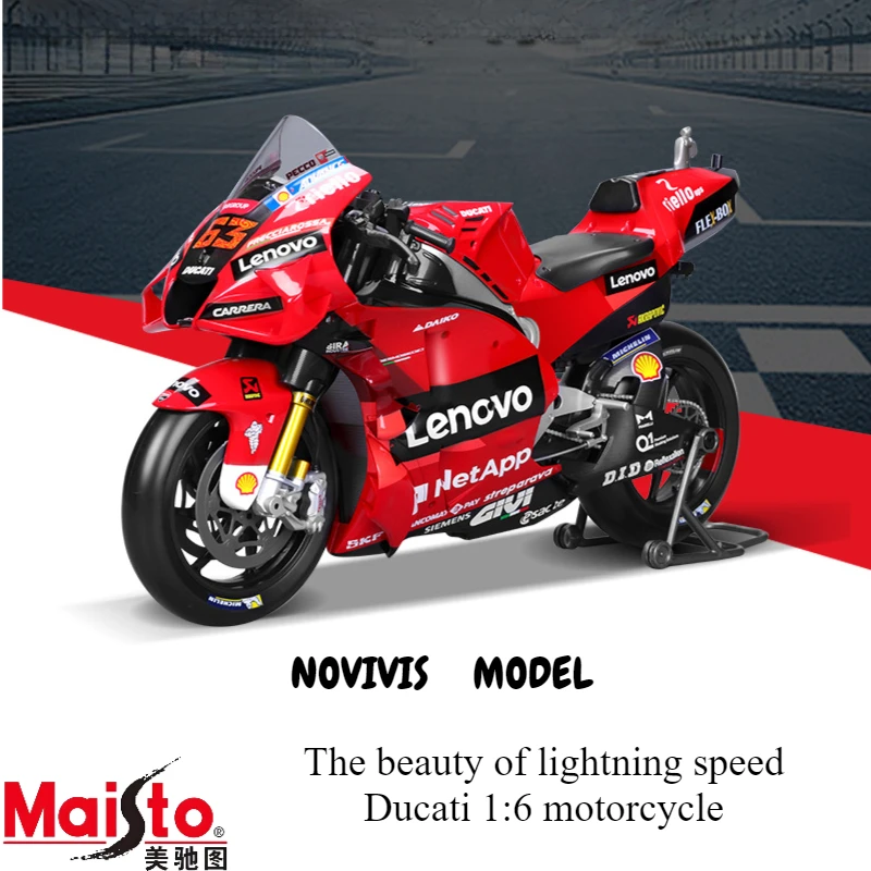 

Maisto 1:6 Ducati Panigale V4 2022 Alloy Motorcycle - Die-Cast Racing Bike Model for Adult Collectors Display Gift