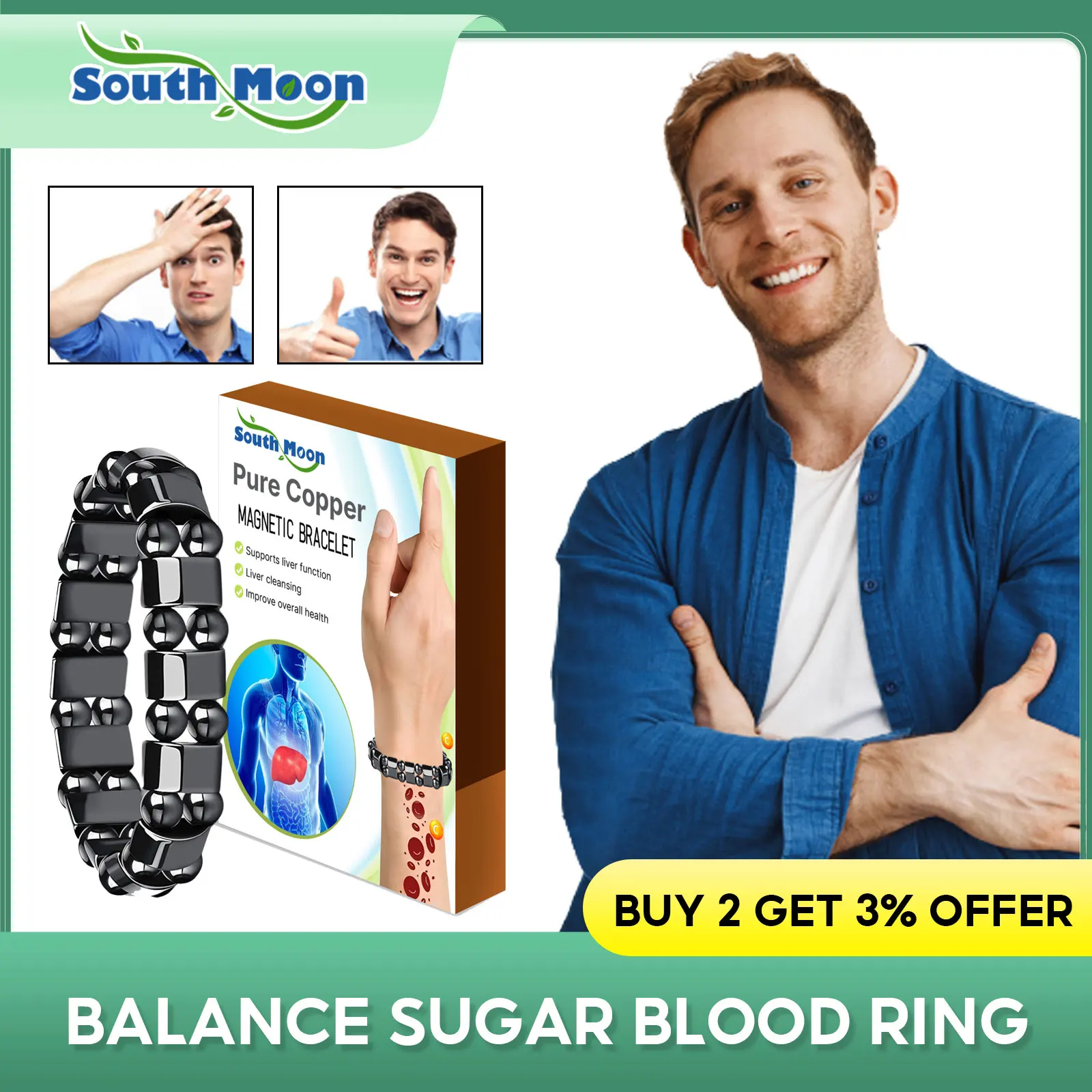 Diabetes Treatment Ring Blood Sugar Regulate Magnetic Control Blood Glucose Fat Burner Slimming Headache Relief Weight Loss Ring