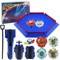 Blayblade X BX 4PCS Gyros Metal Battle Spinning Top Booster with Ripcord String Launcher Stadium Gift Toy Set