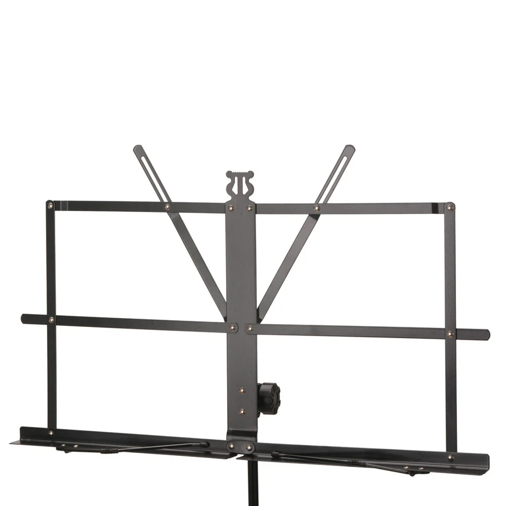 

Portable Folding Music Stand Adjustable Song Metal Book Foldable Base Black Guitar Holder Travel