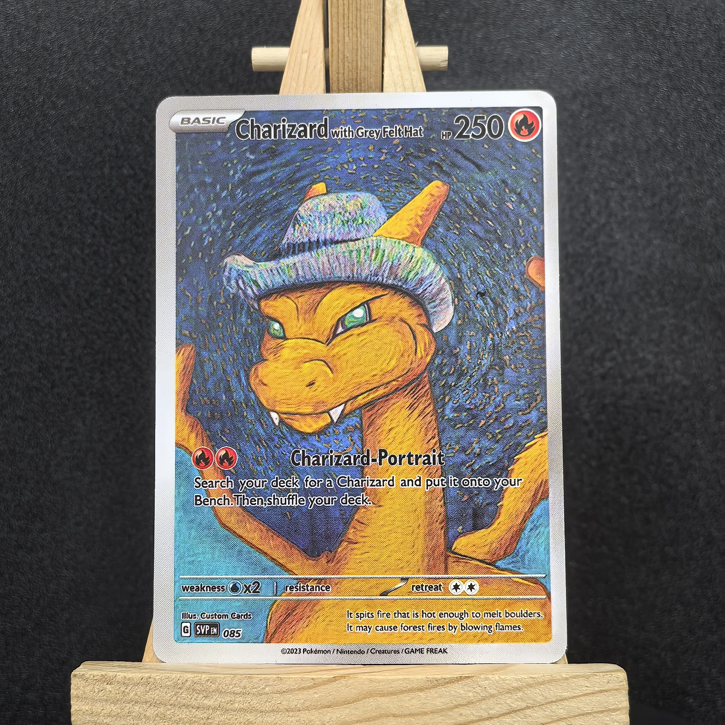 2023 Van Gogh Museum Pokemon Cards PTCG Anime Van Gogh 085 Smeargle RARE Self Made Single Cards Classic Game Anime Cards Gift