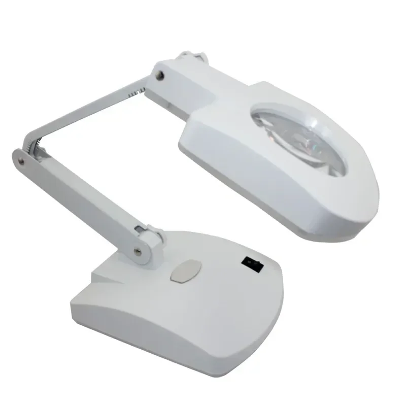 3X 8X 56LED Newspaper Reading Magnifier Magnifying Glass with Led Lights Repair Electronic Mobile Phone Motherboard Folding Lamp