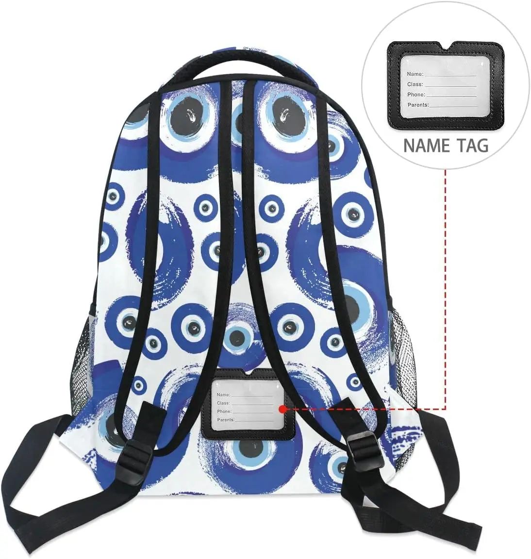 Evil Turkish Eyes Backpack Laptop Bag Daypack Travel Hiking School Backpacks for Men Women Kids Girls Boys