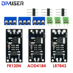 DIYUSER FR120N LR7843 AOD4184 D4184 Isolated MOSFET MOS Tube FET Module Replacement Relay 100V 9.4A 30V 161A 40V 50A Board