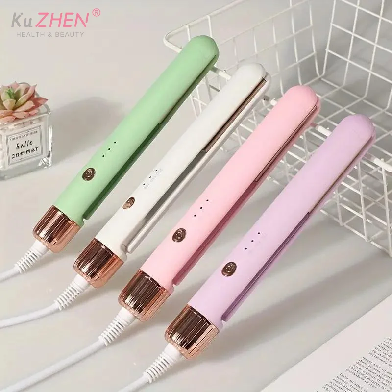 220 فولت مكواة تجعيد الشعر المحمولة الصغيرة المشبك الاستخدام المزدوج استقامة وتجعيدها طالب عنبر ودية اكسسوارات صالون الشعر