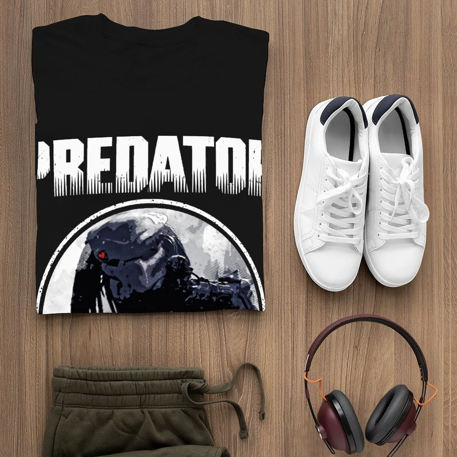 Predator T Shirt Action Movies Horror Short Sleeves Casual T-Shirt Printed Cotton Tshirt Male