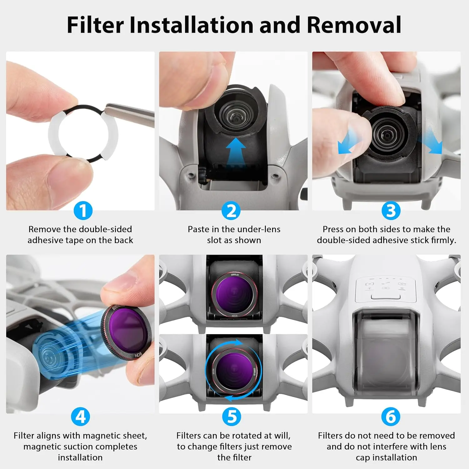 Набор Магнитных фильтров STARTRC ND CPL Для DJI Neo Accessories ND8 ND16 ND32 CPL фильтры нейтральной плотности фильтр для объектива камеры ND